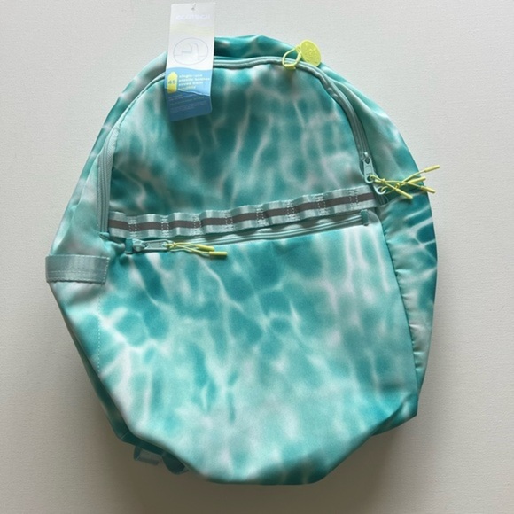 Ecotech Aqua Ripple Recyclable Adjustable Straps Riley Backpack Padded Pockets - Picture 1 of 8